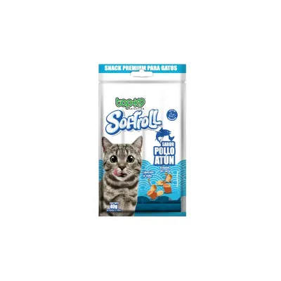 SNACK TOPK9 SOFTROLL GATO POLLO/ATUN 4 TUBOS1