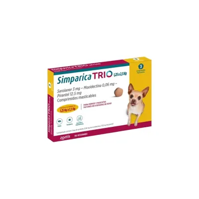 SIMPARICA TRIO 1.3 A 2.5KG 3 COMPRIMIDOS1