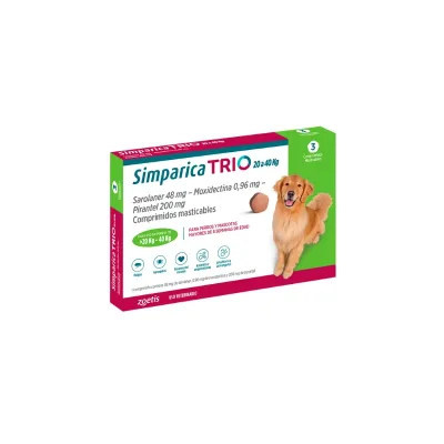 SIMPARICA TRIO 20 A 40 KG 3 COMPRIMIDOS1
