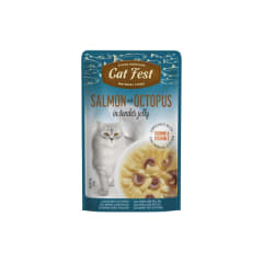 CATFEST POUCH SALMON Y PULPO 70GR