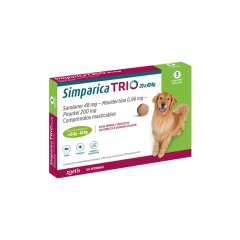 SIMPARICA TRIO 20 A 40 KG 3 COMPRIMIDOS