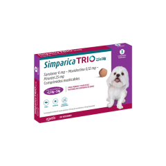 SIMPARICA TRIO 2.5 A 5 KG 3 COMPRIMIDOS