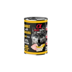 LATA ALPHA CONEJO CON PLATANO 400G