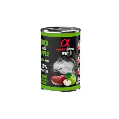 LATA ALPHA PATO CON MANZANA 400G