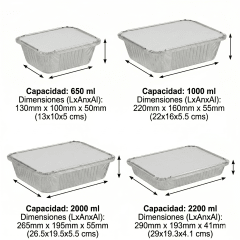 Contenedor Aluminio + Tapa Carton