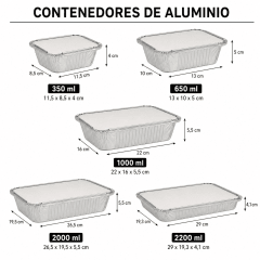 Contenedor Aluminio + Tapa Carton