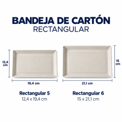 Bandeja Rectangular de cartón 0