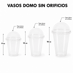 Vaso domo sin orificio