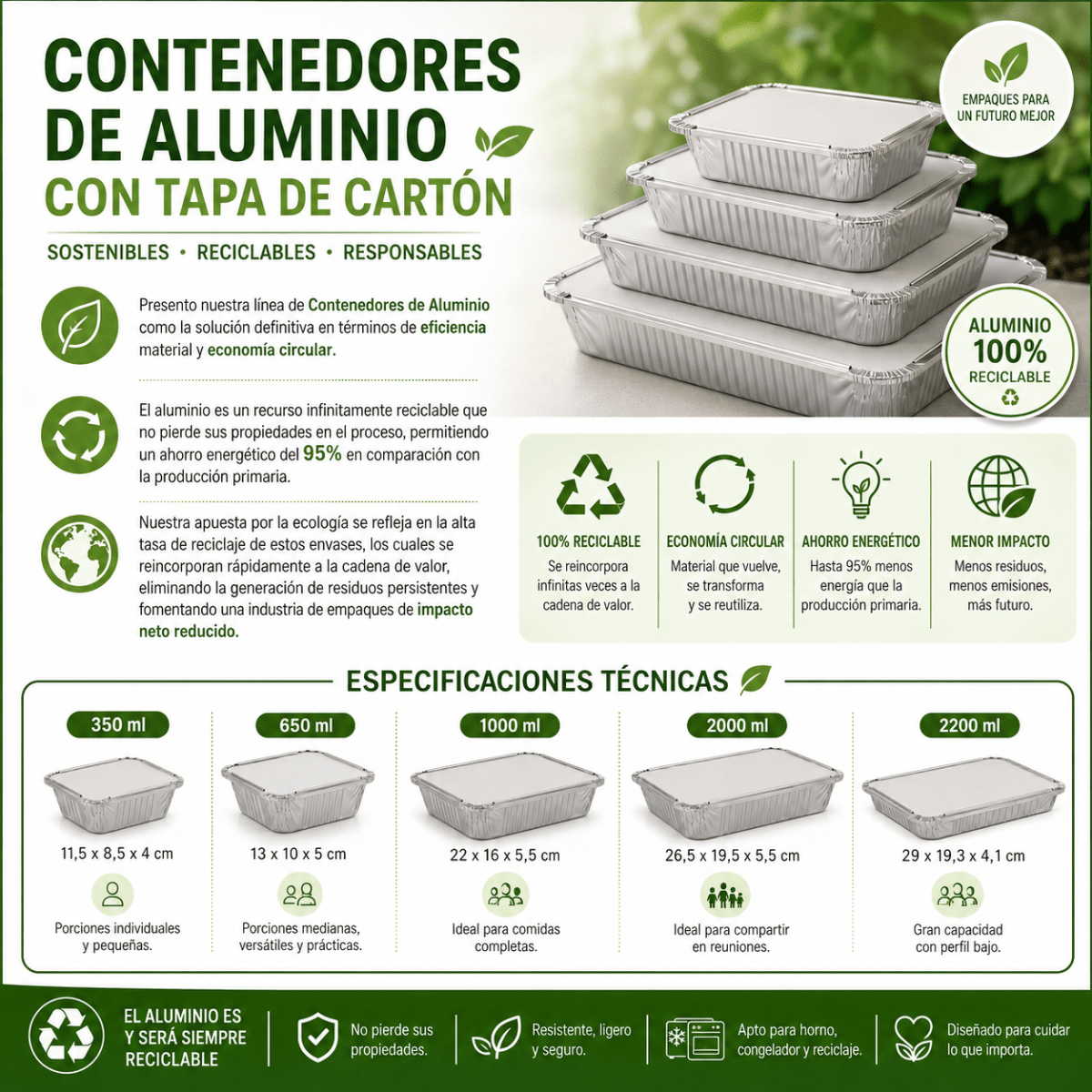 Contenedor Aluminio + Tapa Carton4