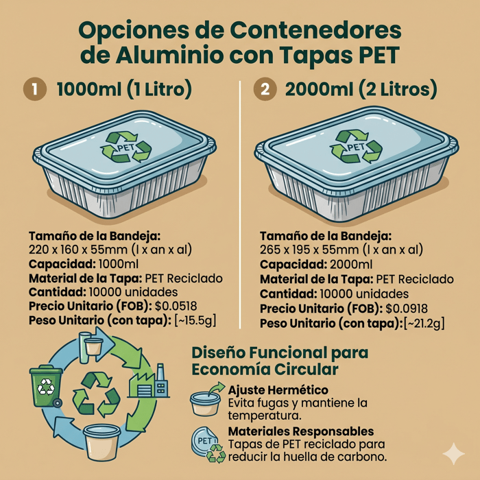 Contenedor Aluminio + Tapa Carton5