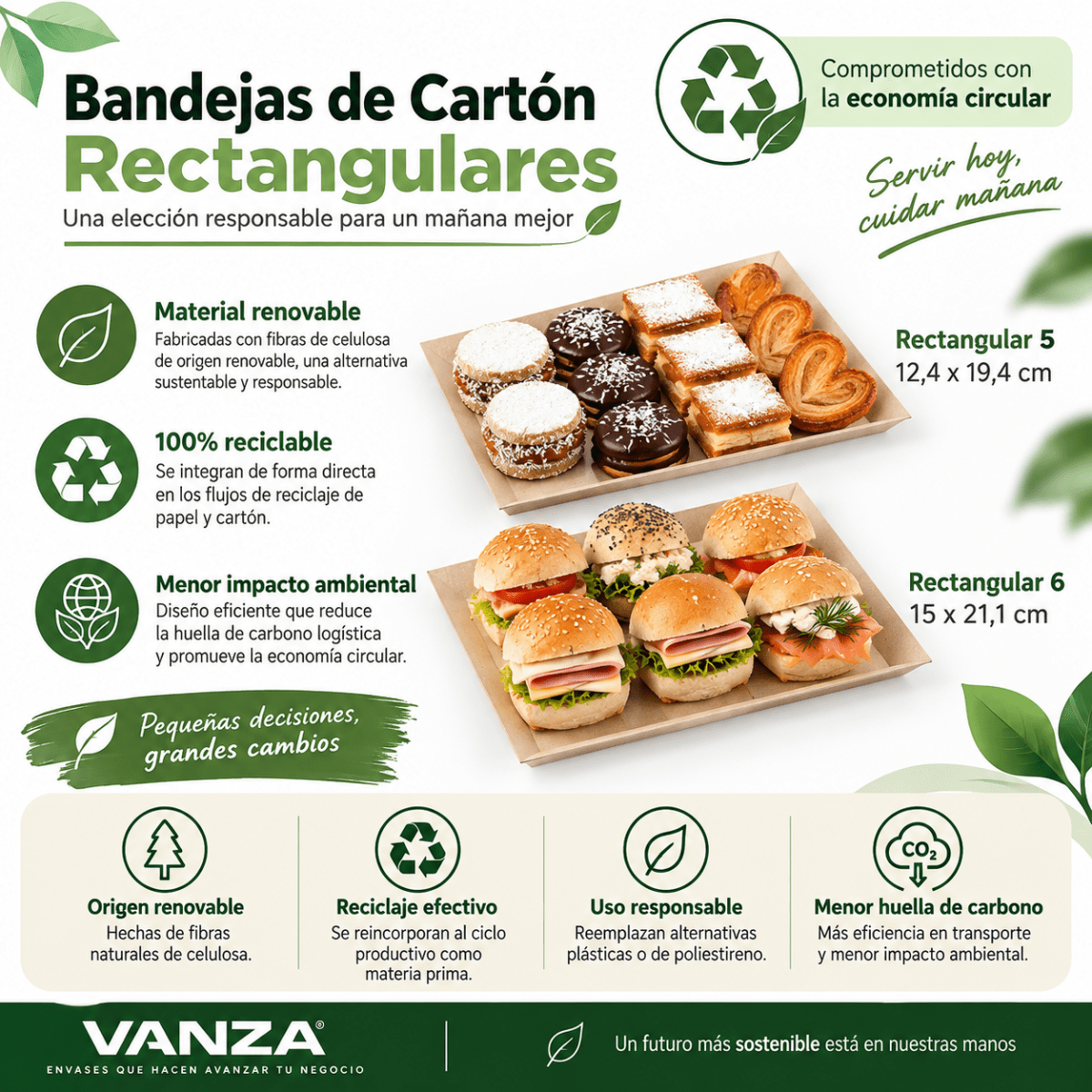 Bandeja Rectangular de cartón4