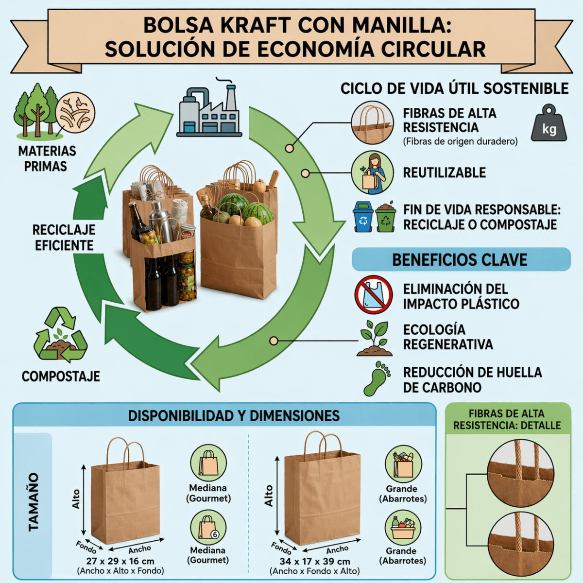 Bolsa Kraft C/Manilla4