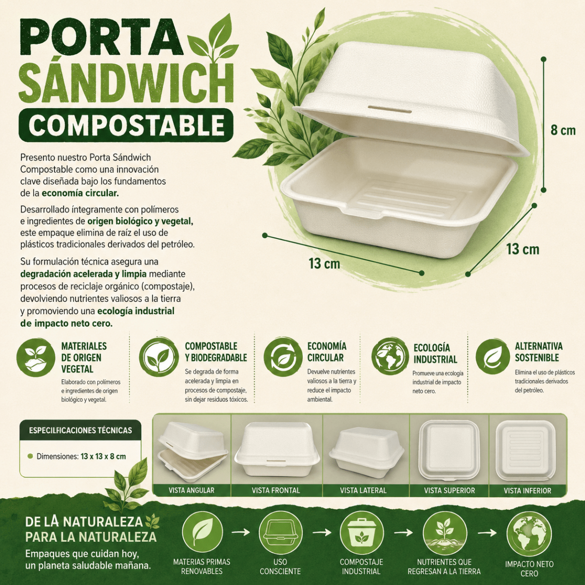 Porta Sándwich Compostable4