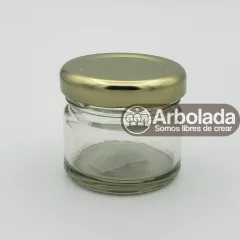 Conservero vidrio 28ml tapa dorada