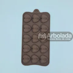 Molde mini corazón prisma (15 cavidades)