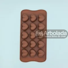 Molde mini corazón con burbuja