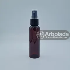 Botella pet ámbar 60ml spray negro