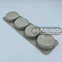 Molde redondo 4 cavidades