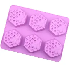 Molde de panal y abejas hexagonal