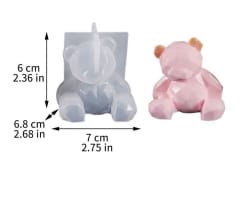 Molde Vela 3D de Oso prisma