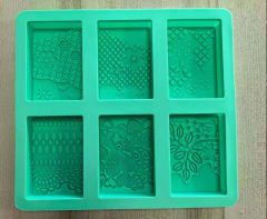Molde Rectangular Interior Mosaico de Flores