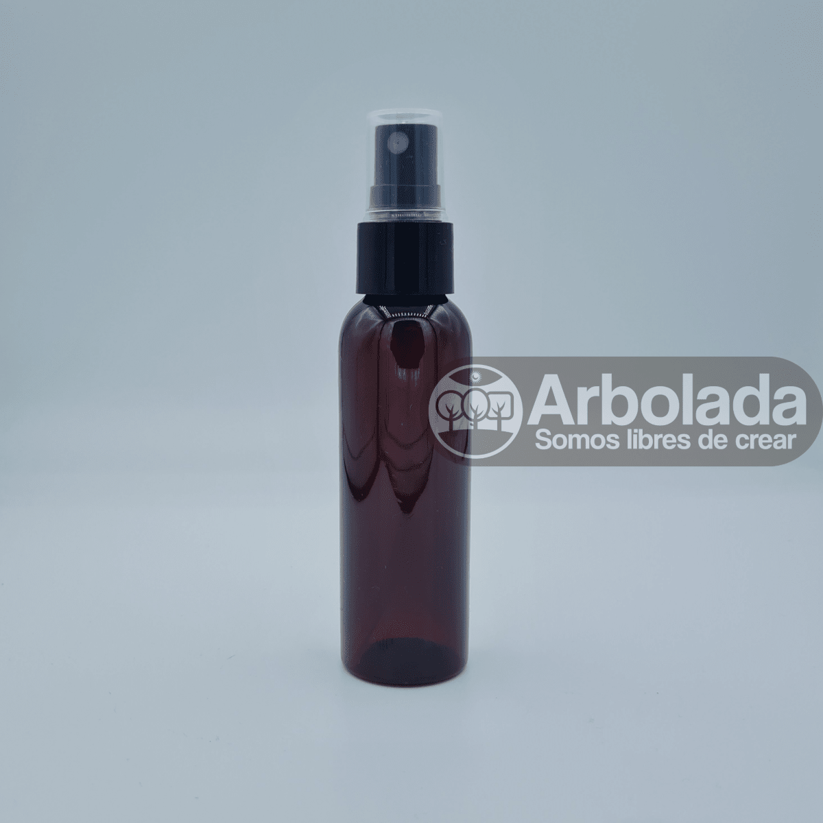 Botella pet ambar 100ml spray negro1