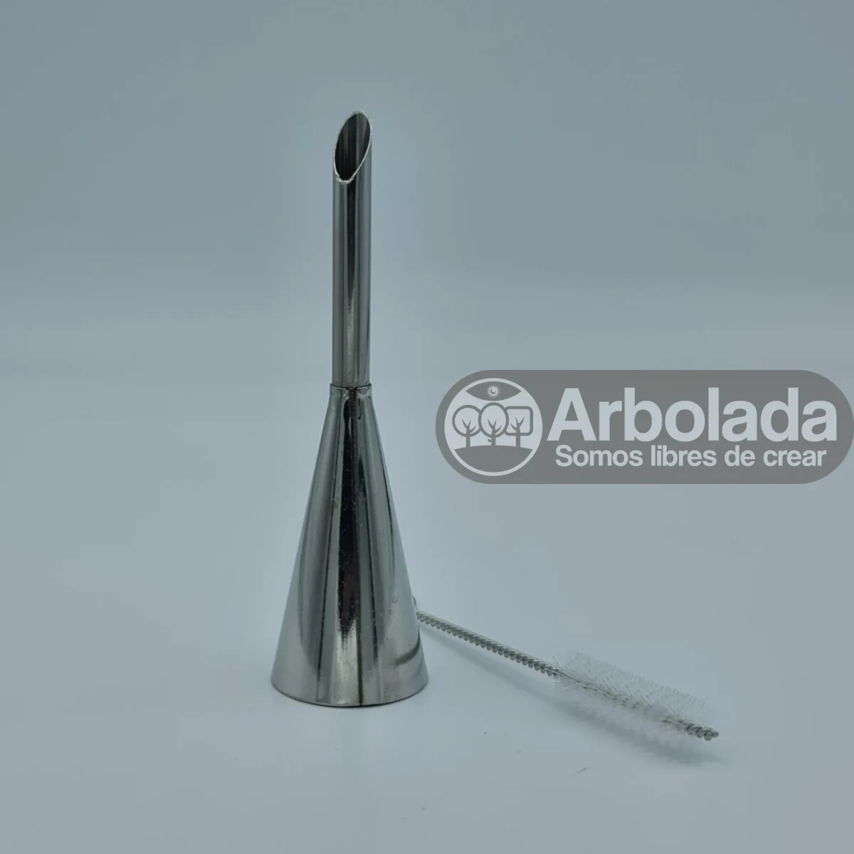 Set Boquilla Grande Acero Inoxidable + Cepillo De Limpieza1