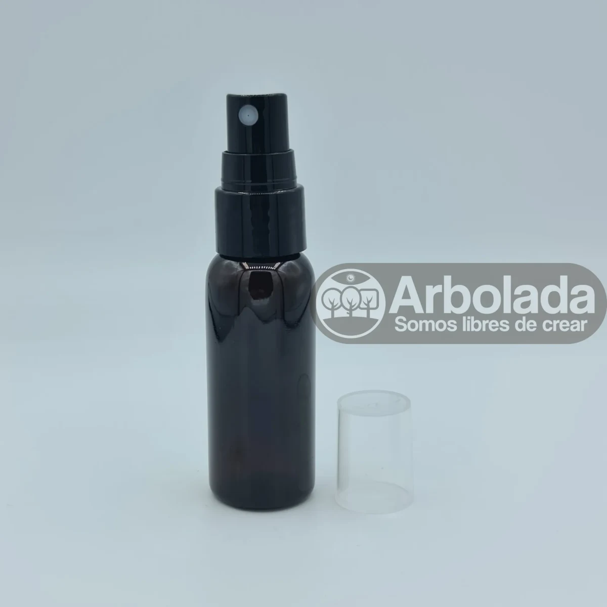Botella pet ámbar 30ml spray negro1