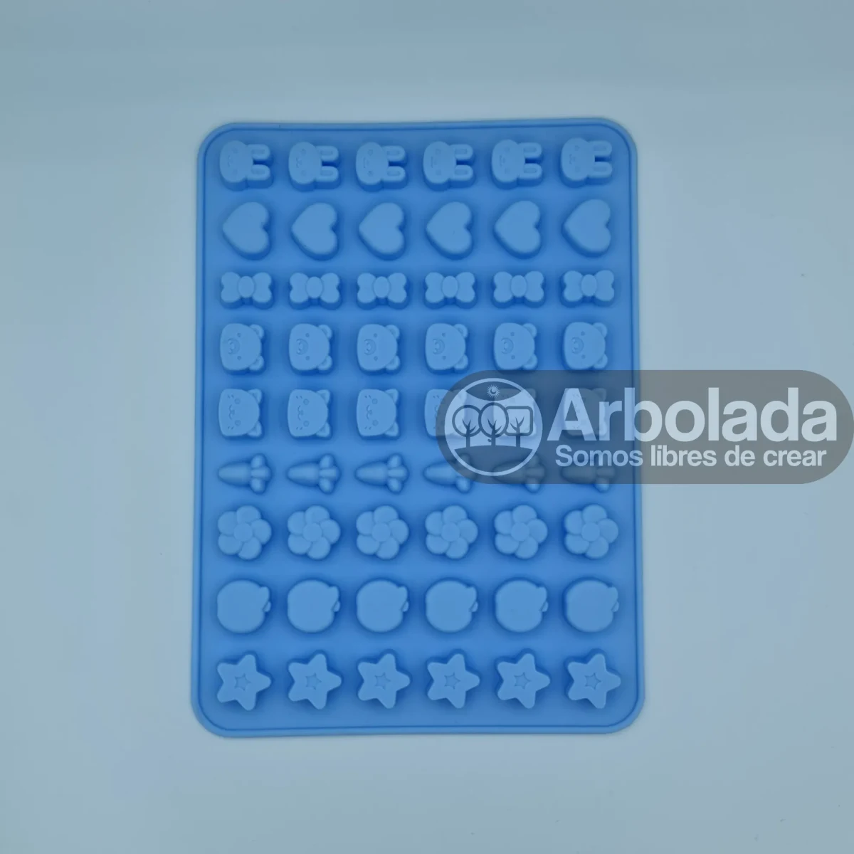 Molde mini estrella + manzana + gatito + corazon1