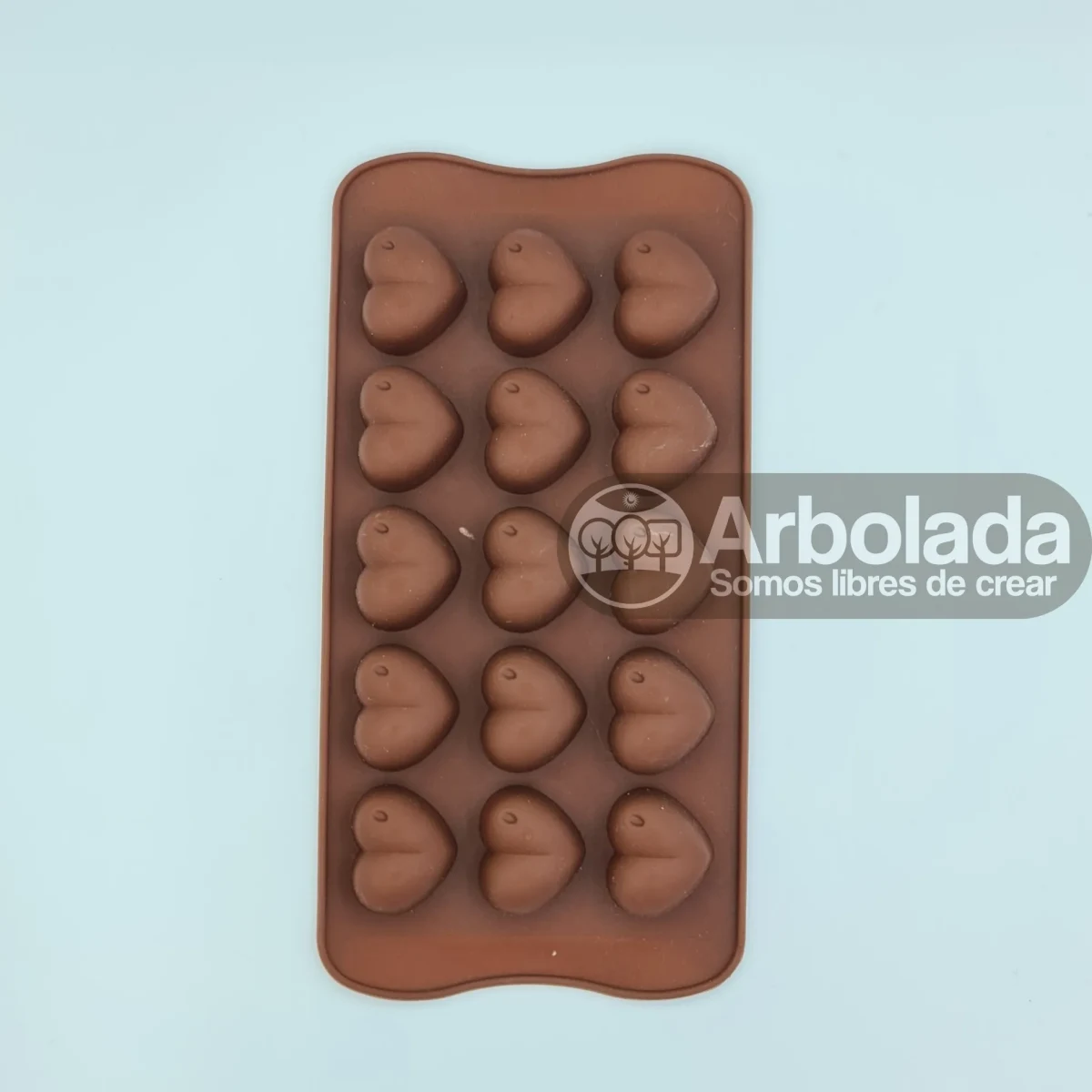 Molde mini corazón con burbuja1