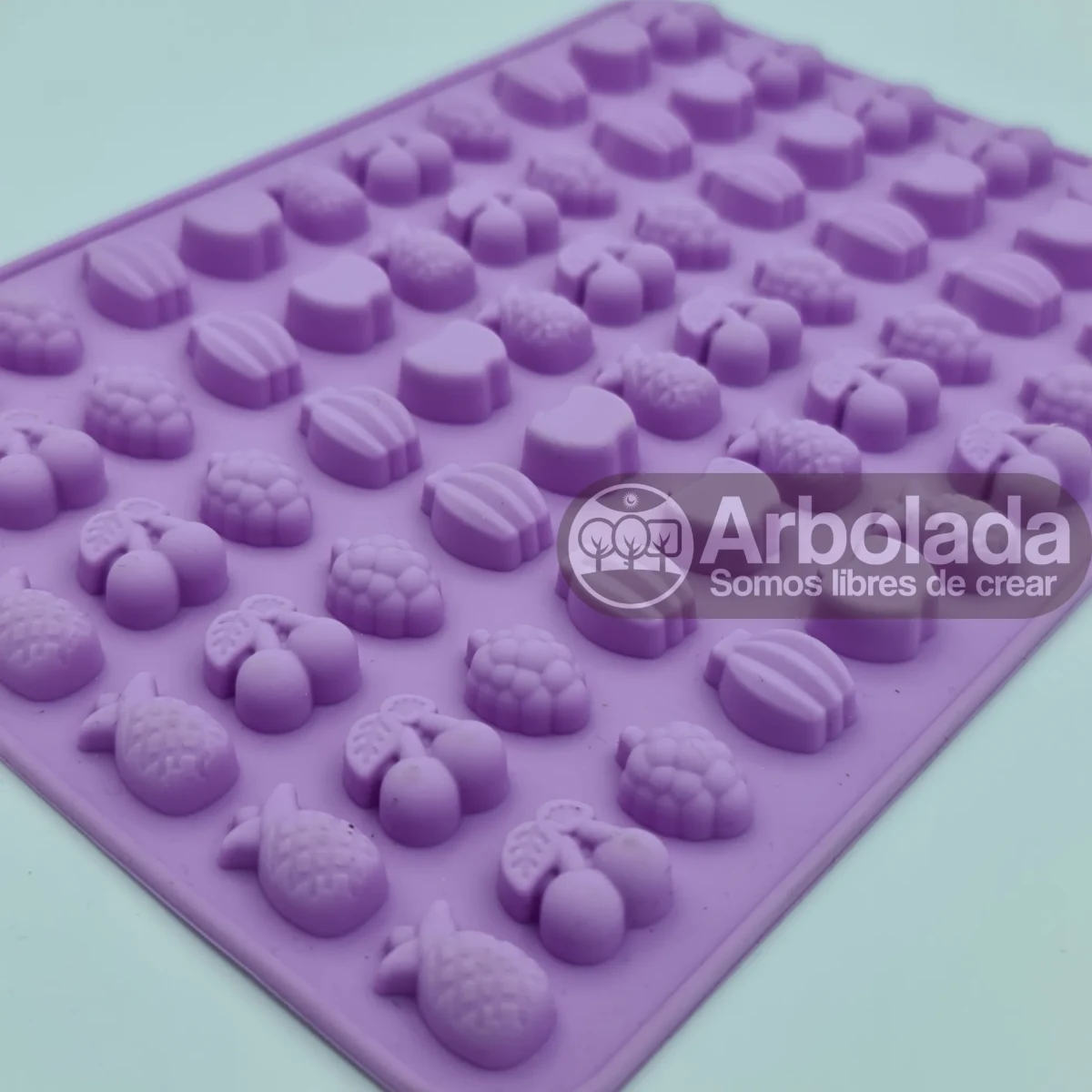 Molde Mini Frutas piña, fresa,uva1