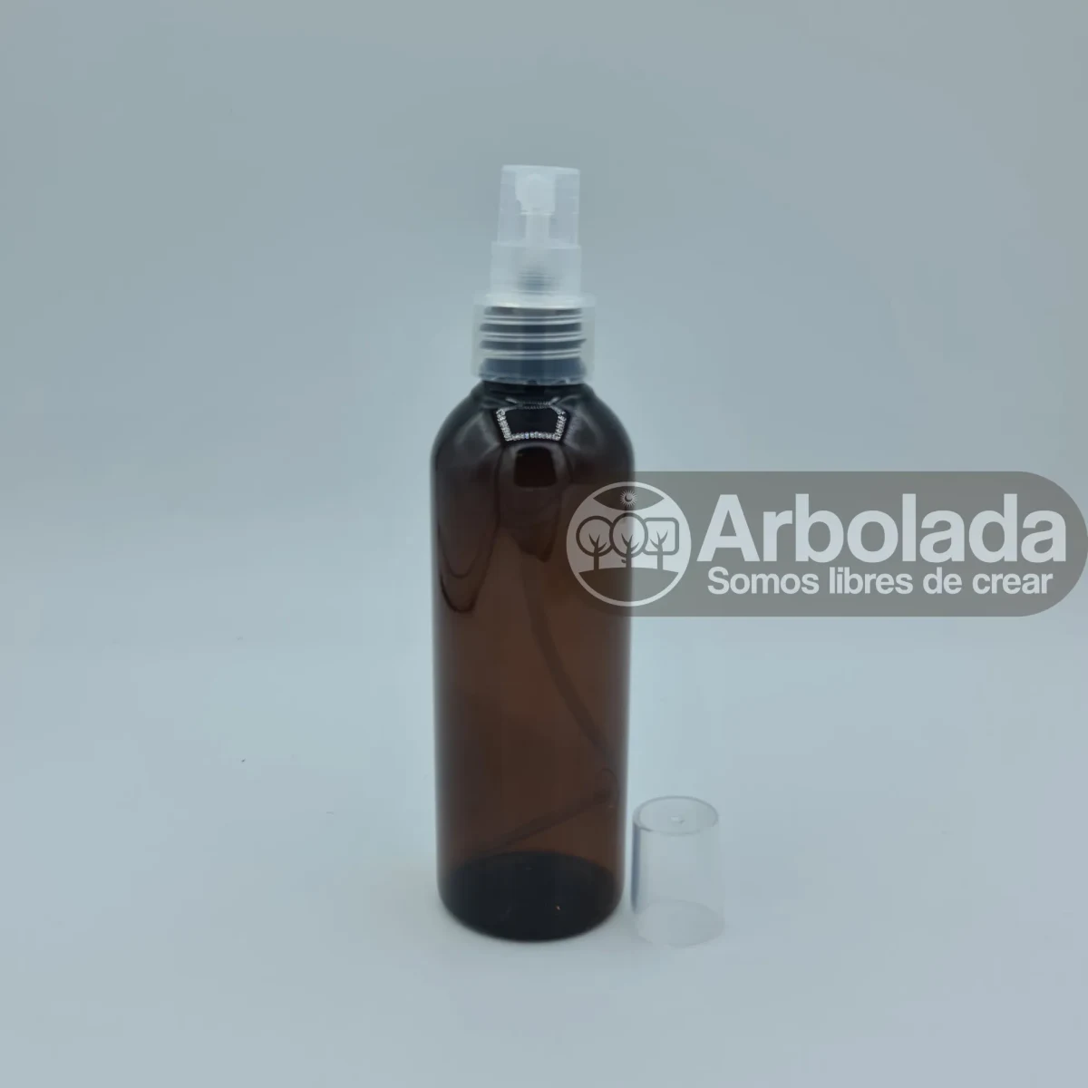 Botella pet ámbar 100ml spray transparente1