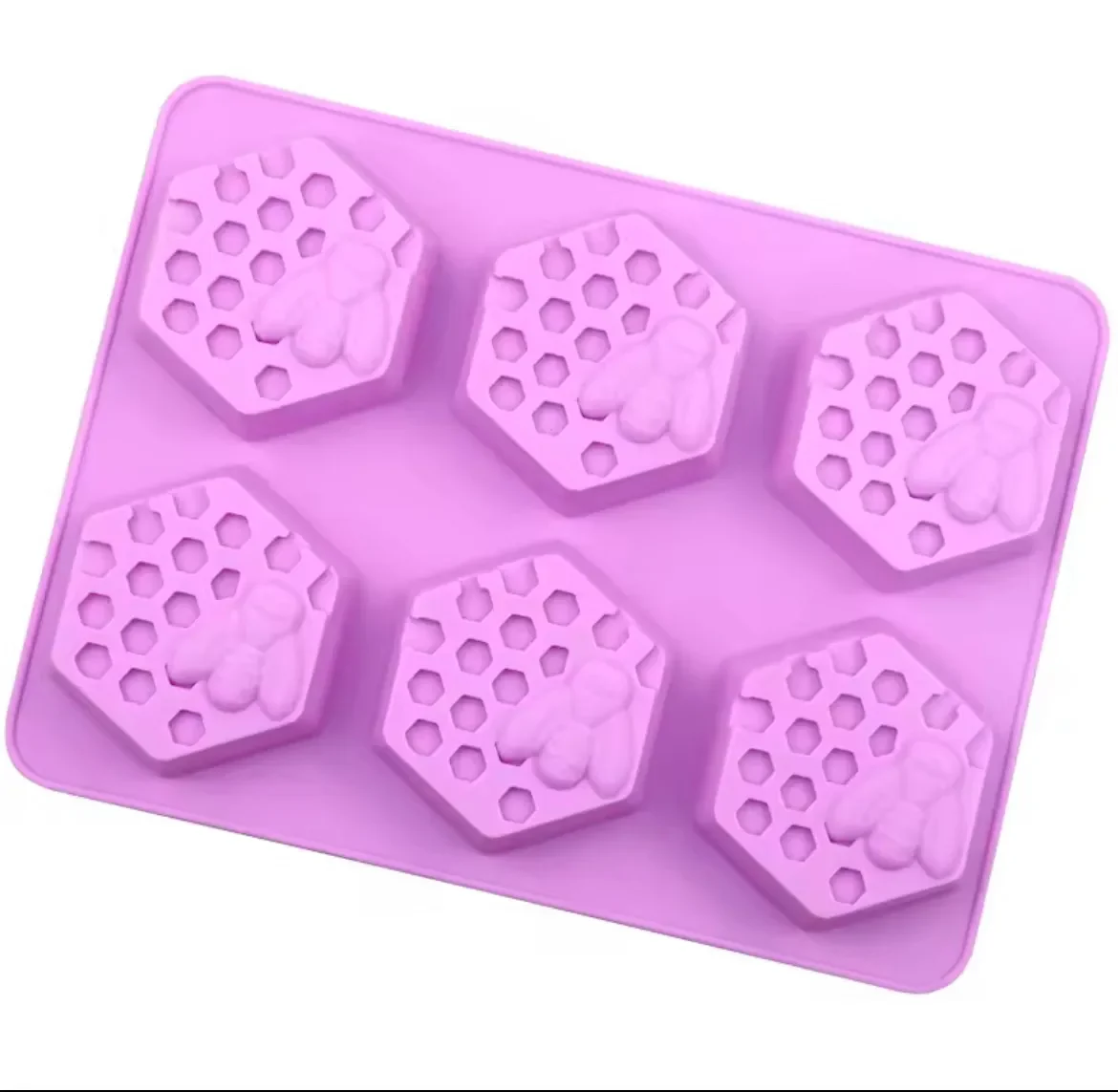 Molde de panal y abejas hexagonal1