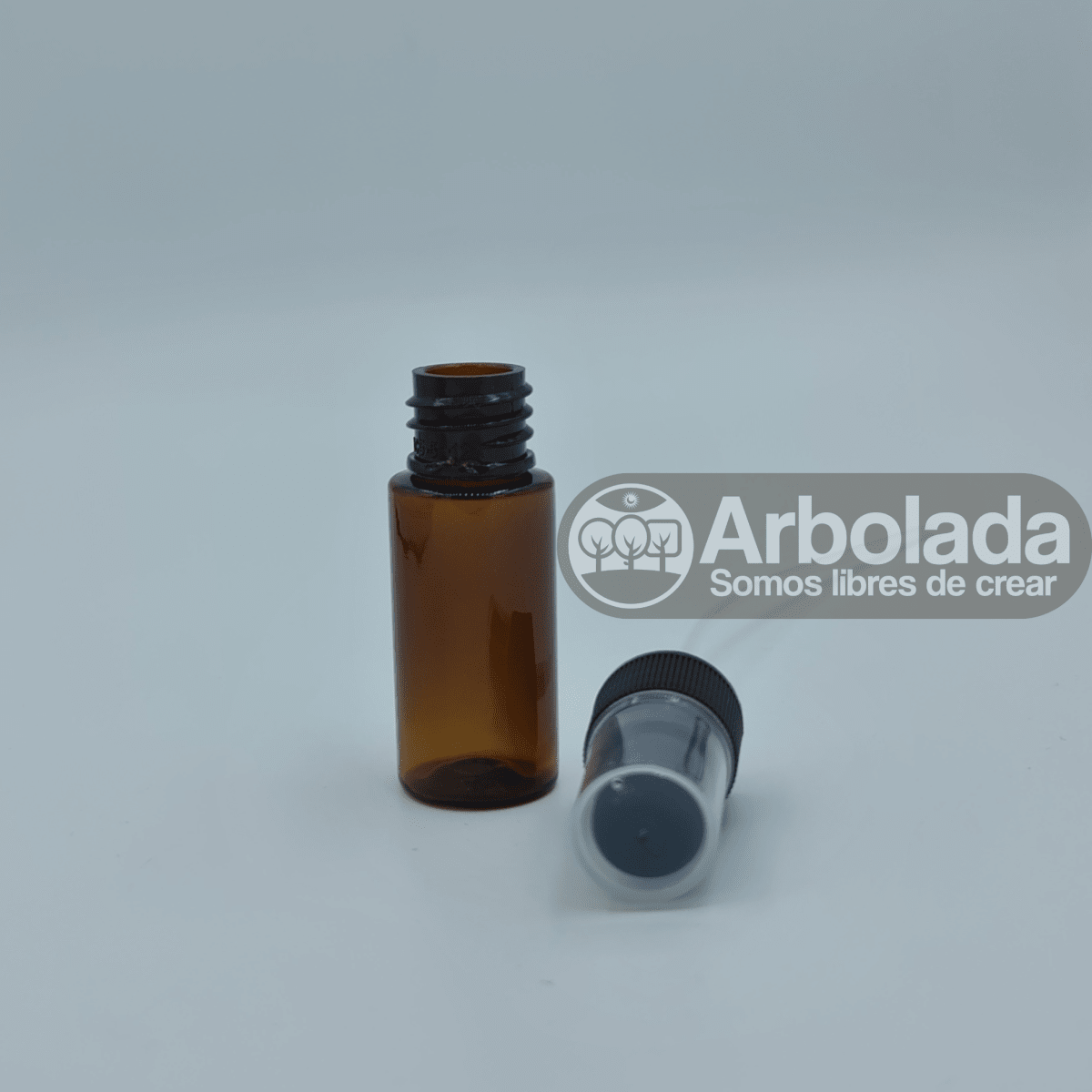Botella pet ámbar 15ml spray negro2