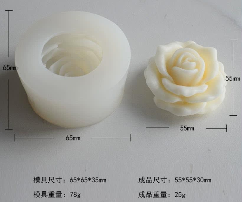 Molde para Vela Rosa1