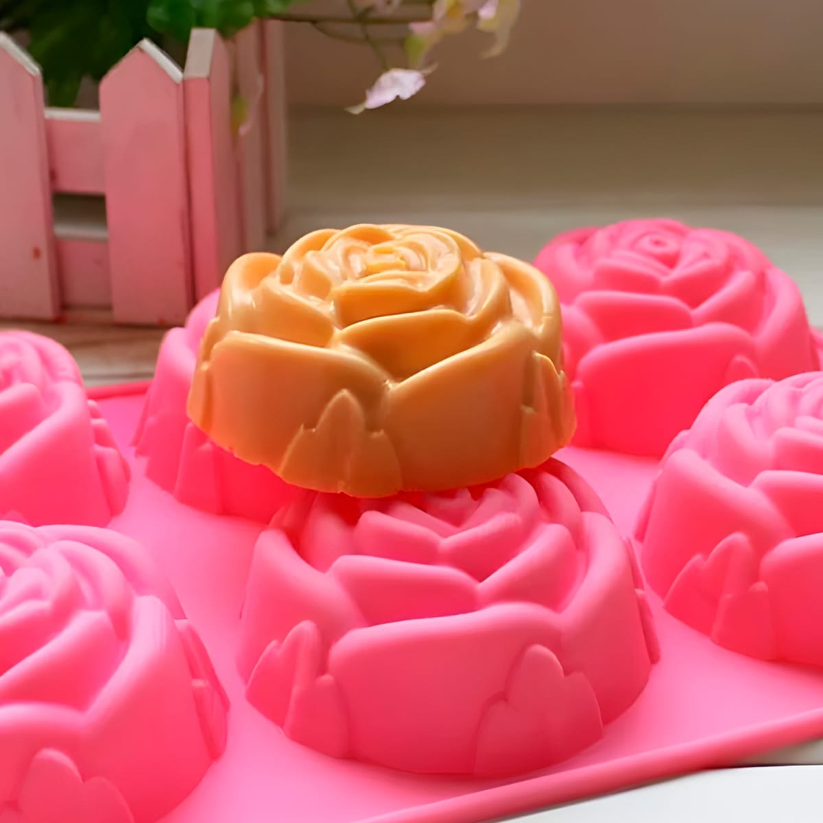 Molde Rosas con hojas2