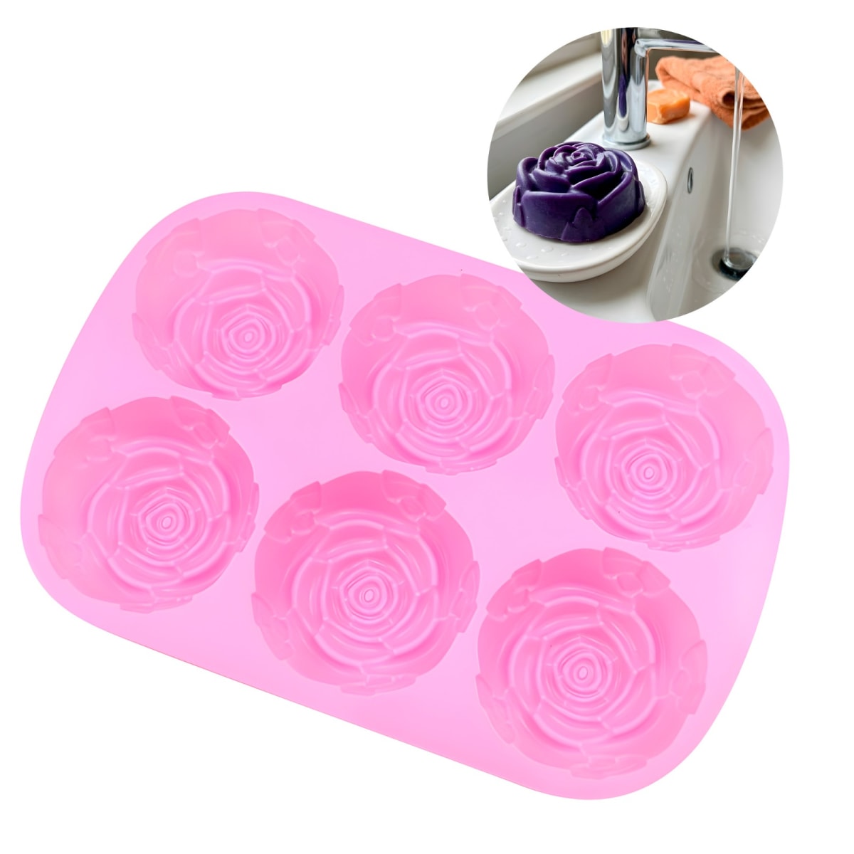Molde Rosas con hojas1