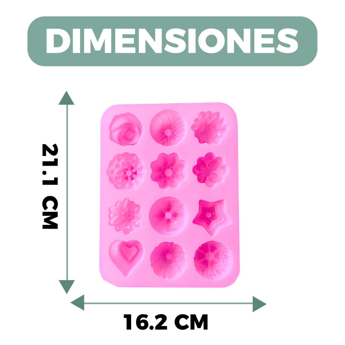 Molde jaleas y flores 12 cavidades1