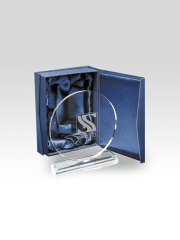 Galvano de Cristal Redondo Chico con Grabado Láser