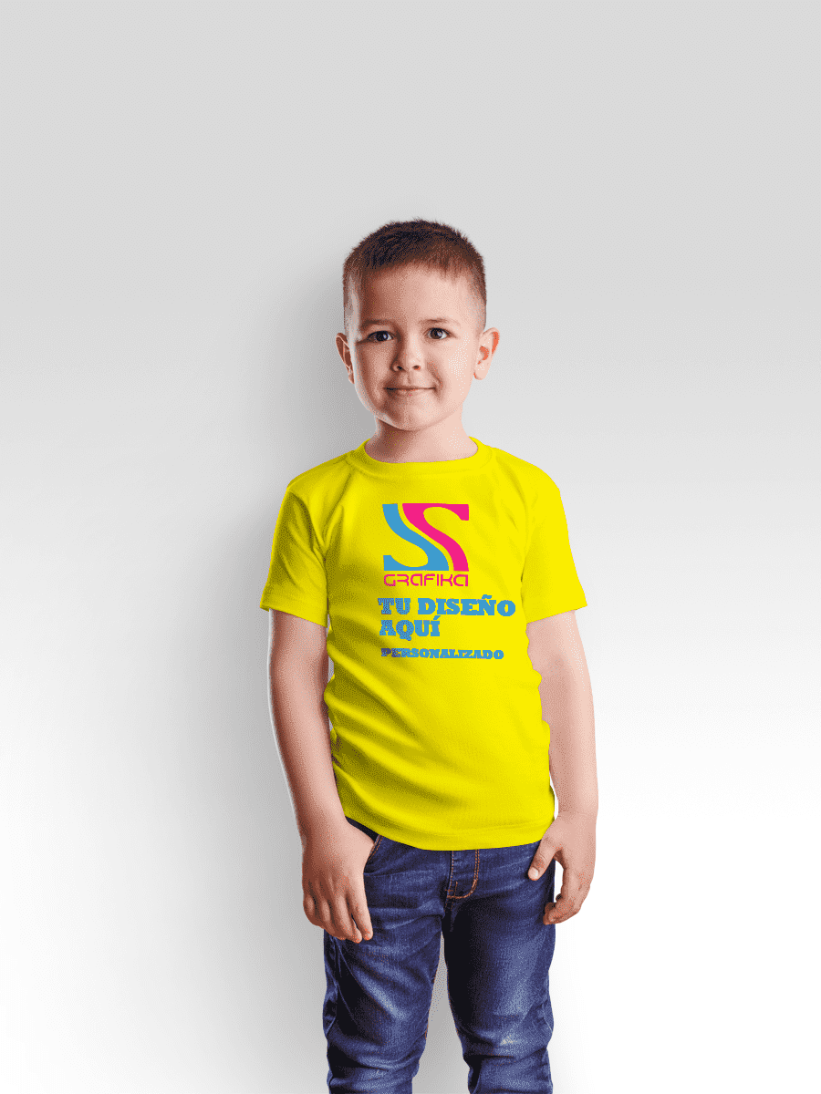 Poleras Niños Unisex Cuello Redondo Personalizadas1