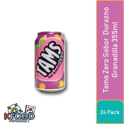 LOTTE TAMS ZERO DURAZNO GRANADILLA 355ML 24UN1