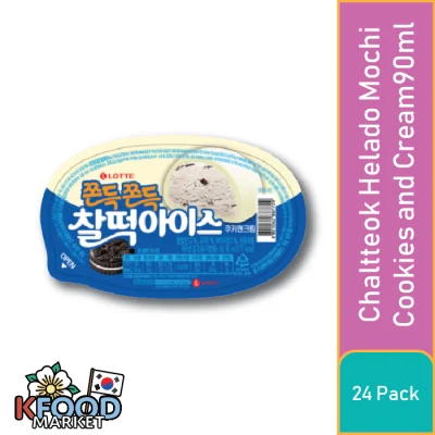 LOTTE CHALTTEOK ICE COOKIES AND CREAM 90ML 24UN1