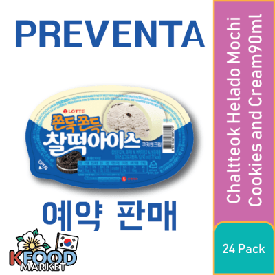 PREVENTA LOTTE CHALTTEOK ICE COOKIES AND CREAM 90ML 24UN1