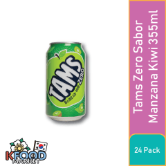 LOTTE TAMS ZERO MANZANA KIWI 355ML 24UN