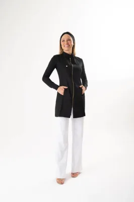 Jaleco Feminino Tecnológico Karol - Negro1