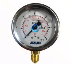 MANOMETRO GLICERINA 0-6 BAR AZUD 63MM