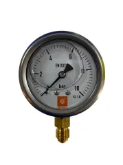 MANOMETRO GLICERINA 0-10 BAR GES 63MM