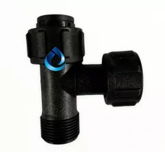 MANIFOLD TEE 1 HE PLASTICO