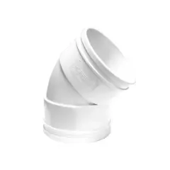 CODO CANALETA HEMBRA-HEMBRA BLANCO 75MMX45