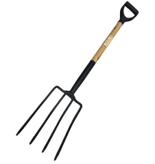 HORQUETA METAL MANGO MADERA 4 DIENTES